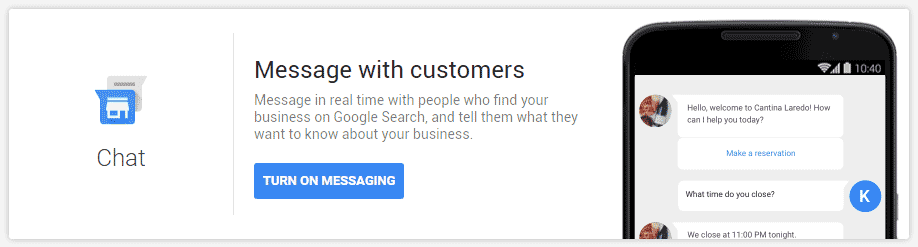 Google My Business - Messaging with Customers