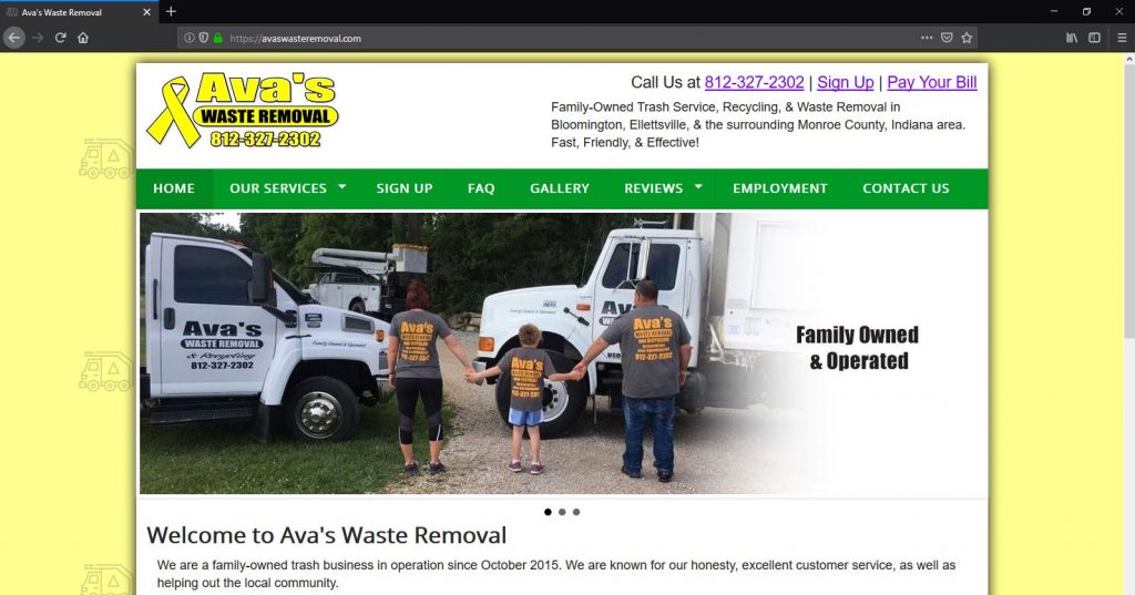 New Custom site Kicked Off for Ava's Waste Removal David Martin Design