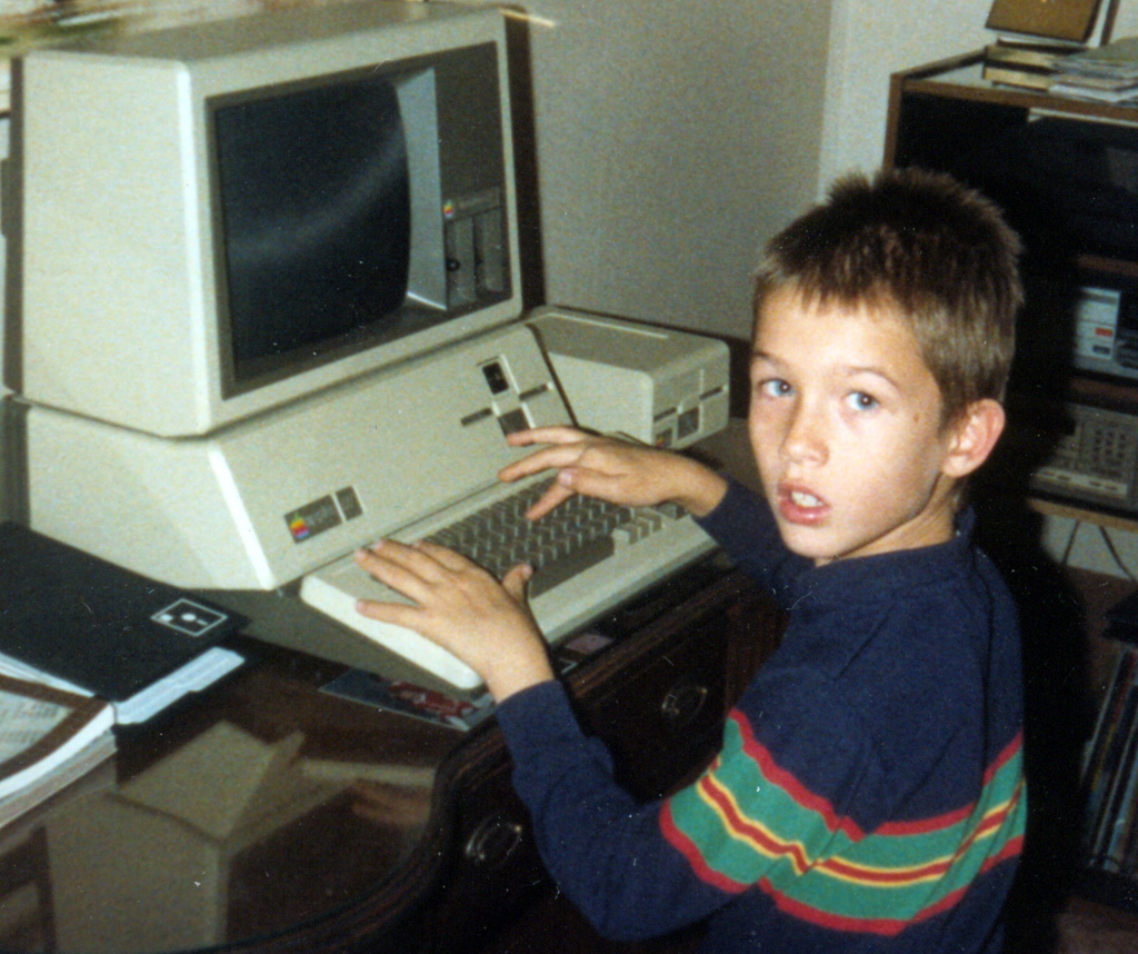 David Martin - In front of Apple III computer when he was about 7 years old.
