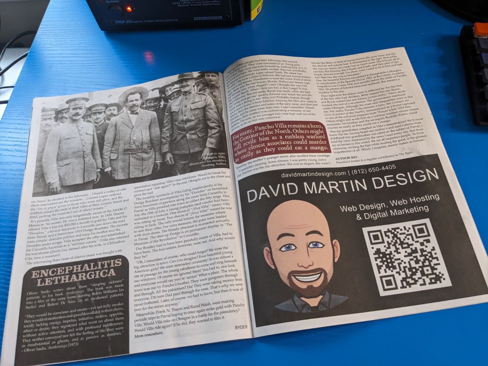 The Ryder Magazine - June 2023 - David Martin Design ad with QR Code