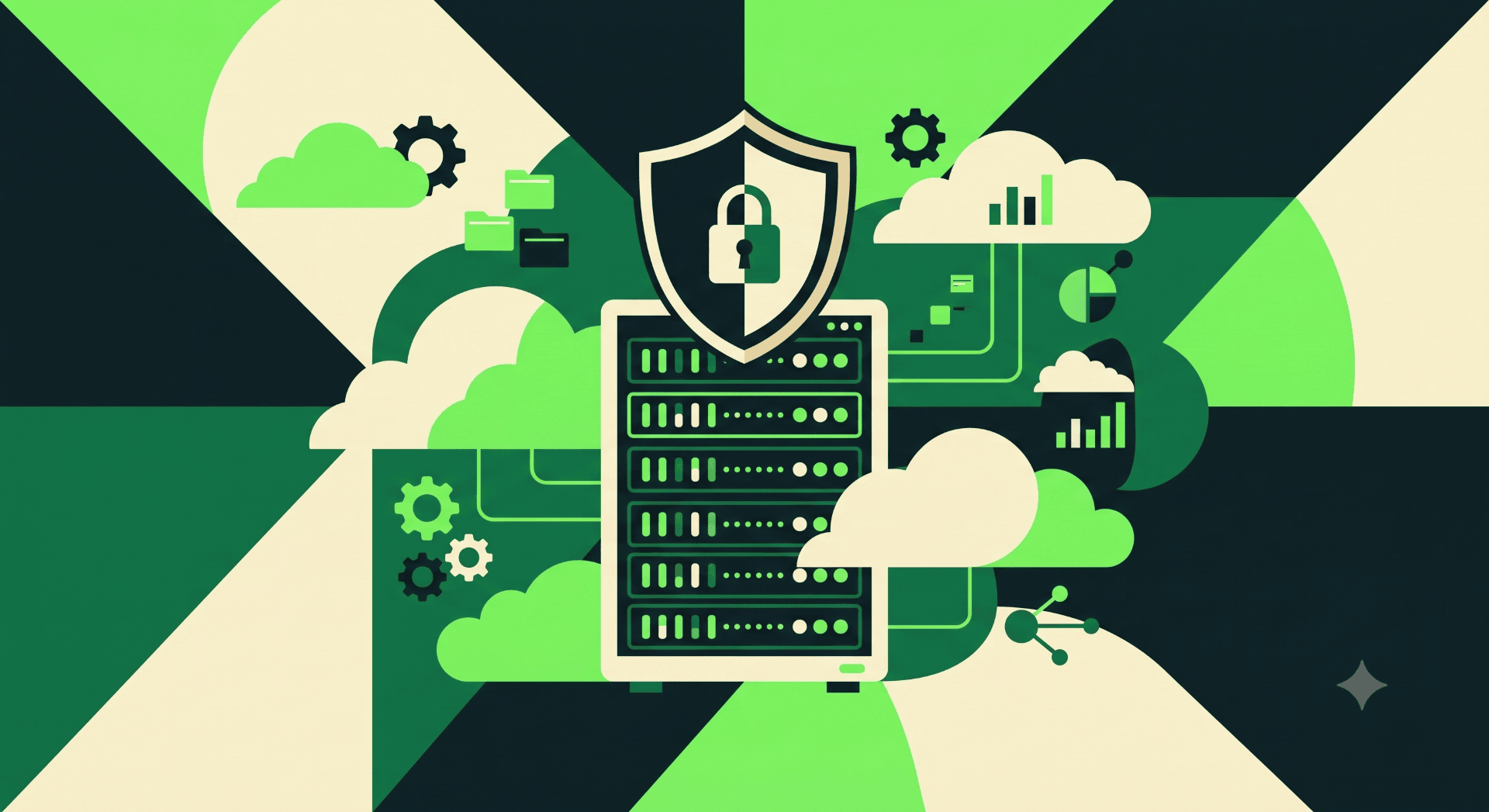 Secure cloud server networks representing high performance managed WordPress hosting solutions